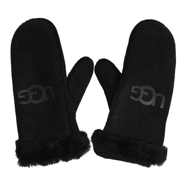 UGG アグ レディース 手袋 シープスキン ロゴ ミトン UGG（アグ） 並行輸入品 SHEEPSKIN LOGO MITTEN シープスキン ロゴ