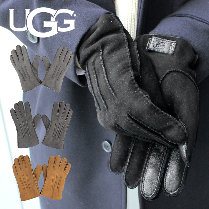 UGG アグ CONTRAST SHEEPSKIN TECH GLOVE コントラスト シープスキン