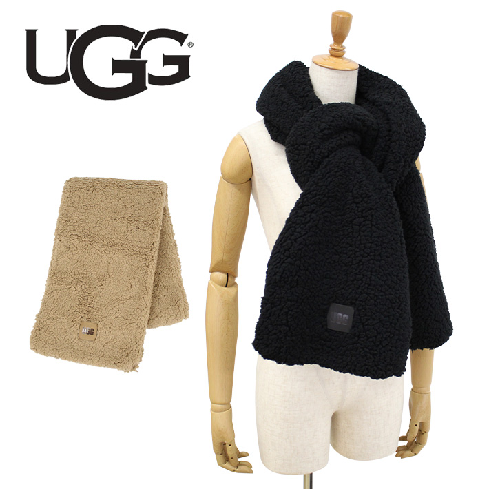 UGG アグ W SHERPA OVERSIZED SCARF シェルパ オーバーサイズド スカーフ マフラー ストール ムートン もこもこ ブラック  黒 ブラウン 20052 防寒 冬 : 20052 : 雑貨倉庫TOKIA - 通販 - Yahoo!ショッピング