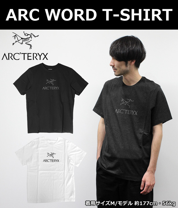 ARC'TERYX ARCTERYX アークテリクス MEN'S ARC WORD T-SHIRT メンズ アーク ワード Tシャツ トレーニング  半袖 トップス メンズ ブラック ホワイト 24013 父の日