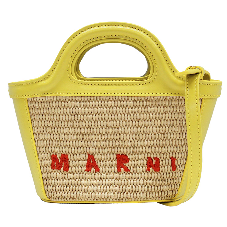 MARNI マルニ TROPICALIA MICRO BASKET BAG マイクロ バスケットバッグ かごバッグ BMMP0067Q0 P3860  ショルダーバッグ ブラック ホワイト レディース 送料無料