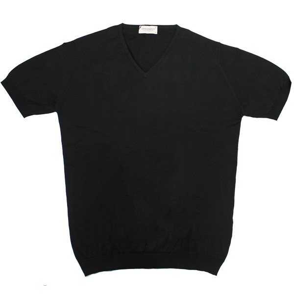 JOHN SMEDLEY コットン 半袖 Vネック ニット カットソー JOHN SMEDLEY 並行輸入品 ジョン スメドレー ジョンスメドレー