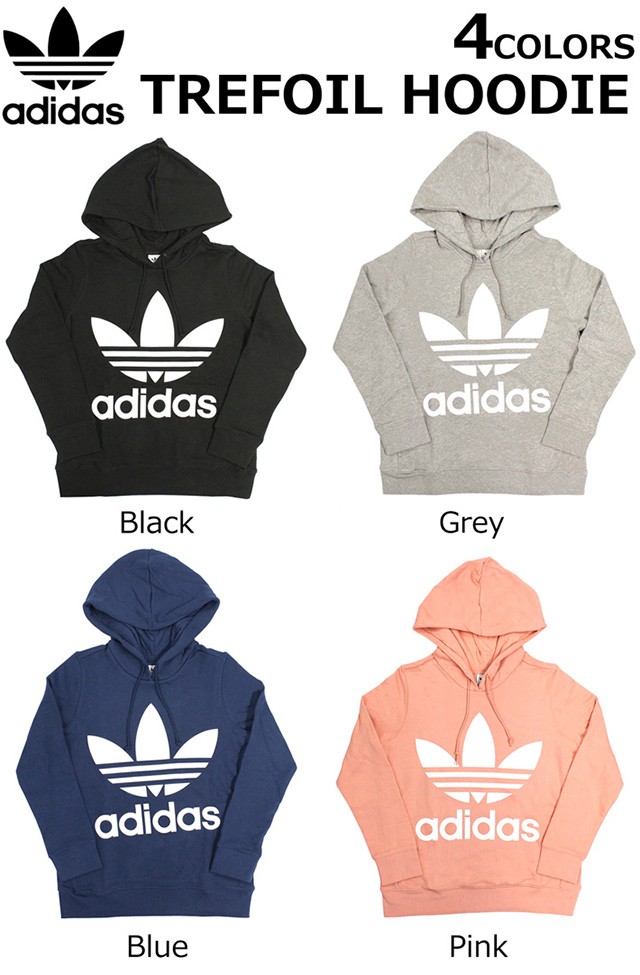 Adidas Originals アディダス オリジナルス Trefoil Hoodie トレフォイル パーカー パーカー レディース ブラック グレー ブルー ルームウェア 部屋着 父の日 Trefoil Hoodie W 雑貨倉庫tokia 通販 Yahoo ショッピング