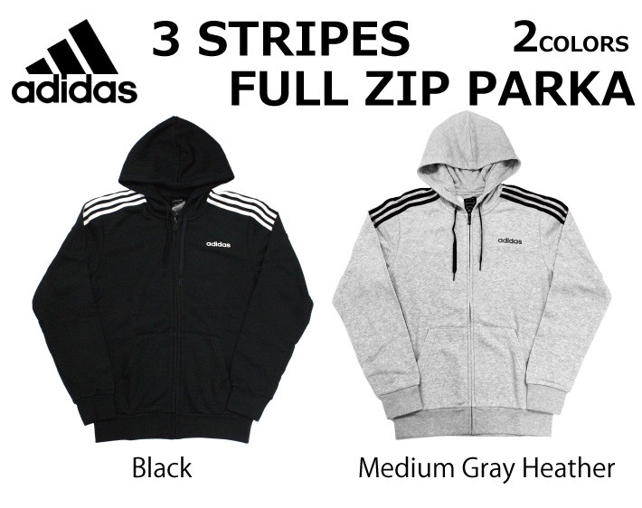 adidas（アディダス） 3 STRIPES FULL ZIP PARKA 3ストライプス