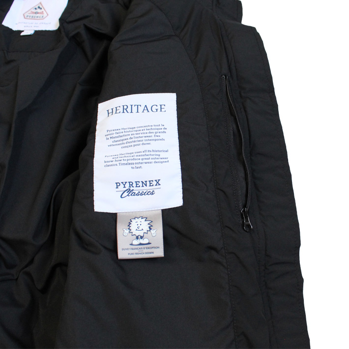並行輸入品 PYRENEX ピレネックス SPOUTNIC MINI RIPSTOP JACKET スプートニック ミニ リップストップ ジャケット ダウン アウター 保温性能 メンズ 黒 HMY022Pの画像