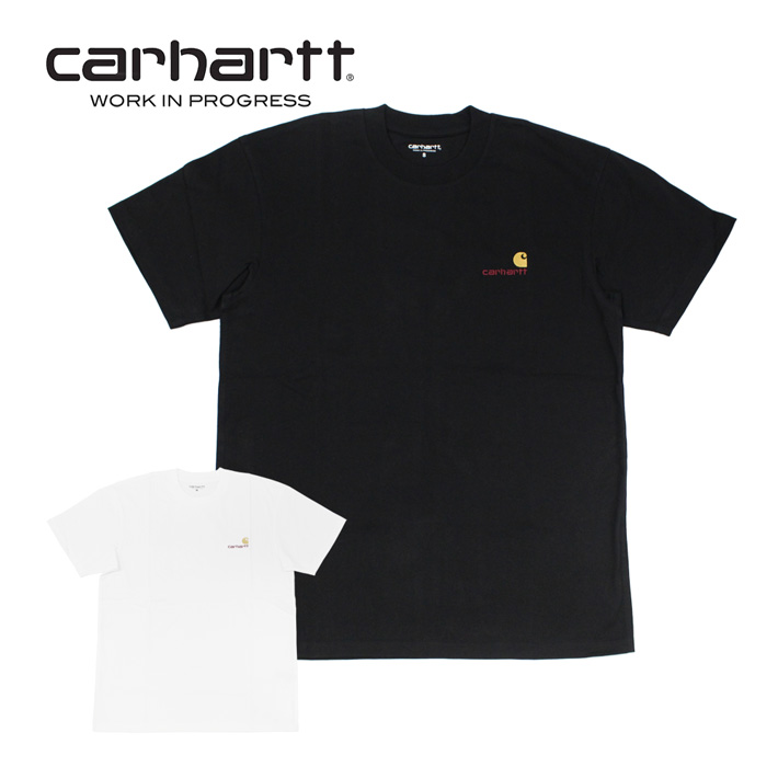 Carhartt WIP カーハート S/S AMERICAN SCRIPT T-SHIRT アメリカン スクリプトTシャツ Tシャツ カットソー 半袖 メンズ レディース 黒 白 I029956｜zakka-tokia