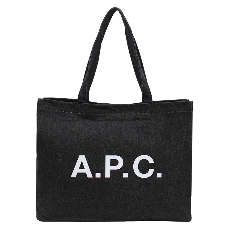 A.P.C.】TOTE LAURE BLACK ロゴトートバッグ richproducts.com.au