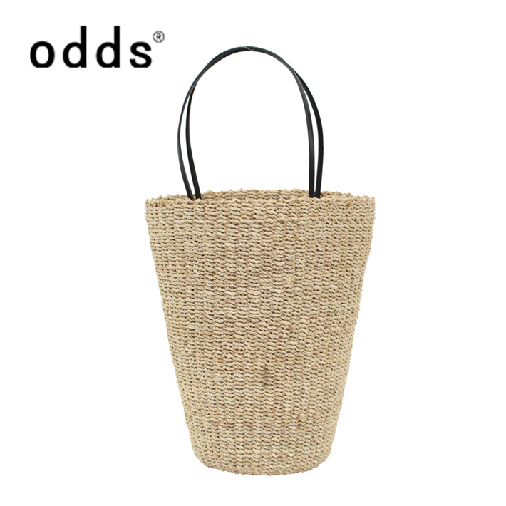 odds オッズ LEATHER CORD ABACA BAG レザーコード アバカバッグ トートバッグ かごバッグ バスケット バッグ かばん od241-0629 ナチュラル 国内正規品｜zakka-tokia