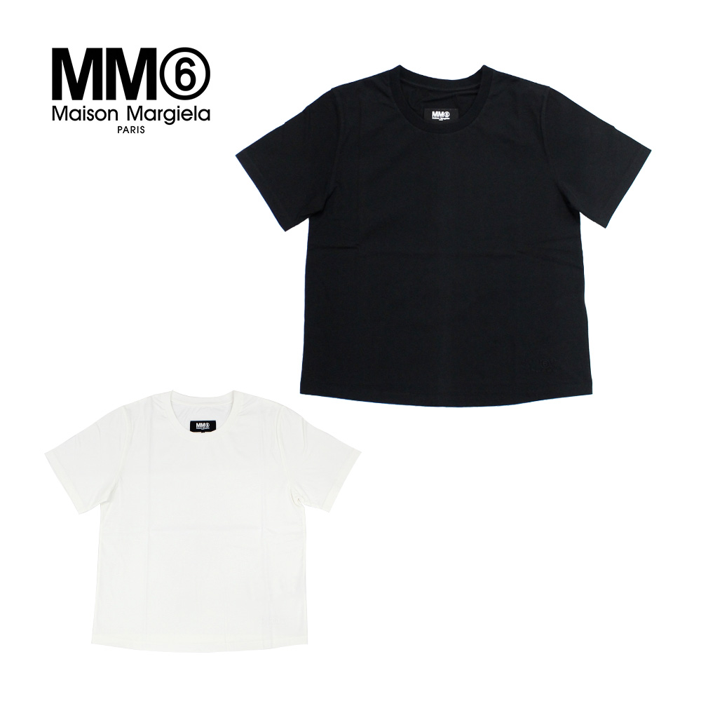 MM6 エムエムシックス メゾンマルジェラ S52GC0289-S24311 半袖 Tシャツ レディース トップス T シャツ クルーネック 白 黒  クリスマス