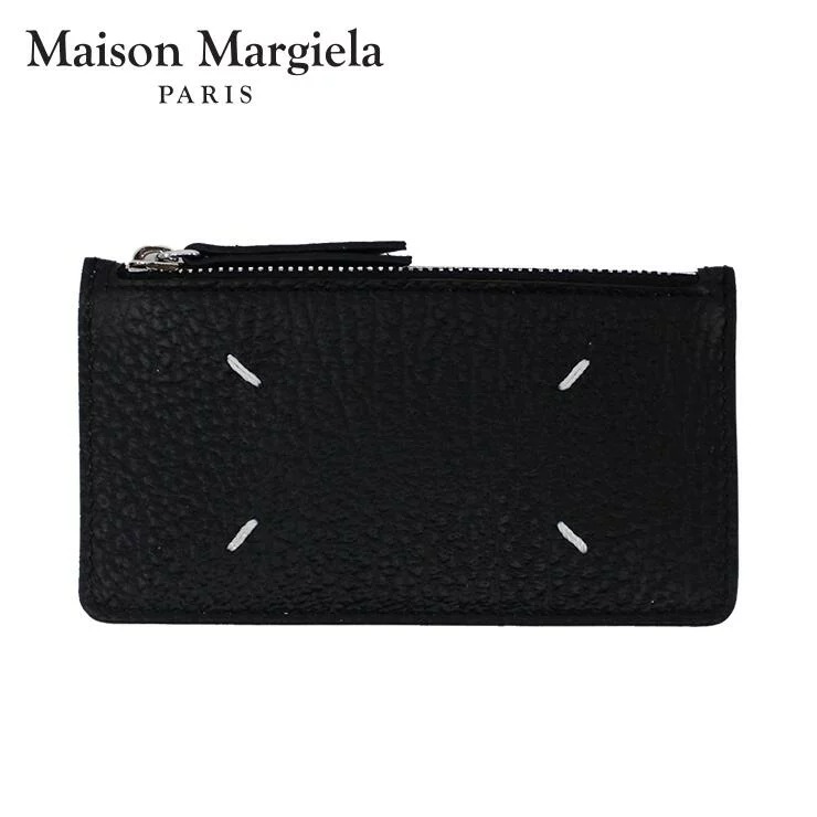 Maison Margiela メゾン マルジェラ フラグメントケース カードケース 小銭入れ メンズ レディース ブラック レザー 本革  S56UI0143 P4455 T8013 送料無料