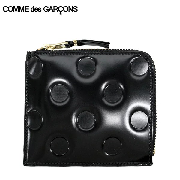 コムデギャルソン ポルカドットエンボス L字財布 コインケース COMME des GARCONS L字型 ZIPウォレット ポルカドット(ポルカ