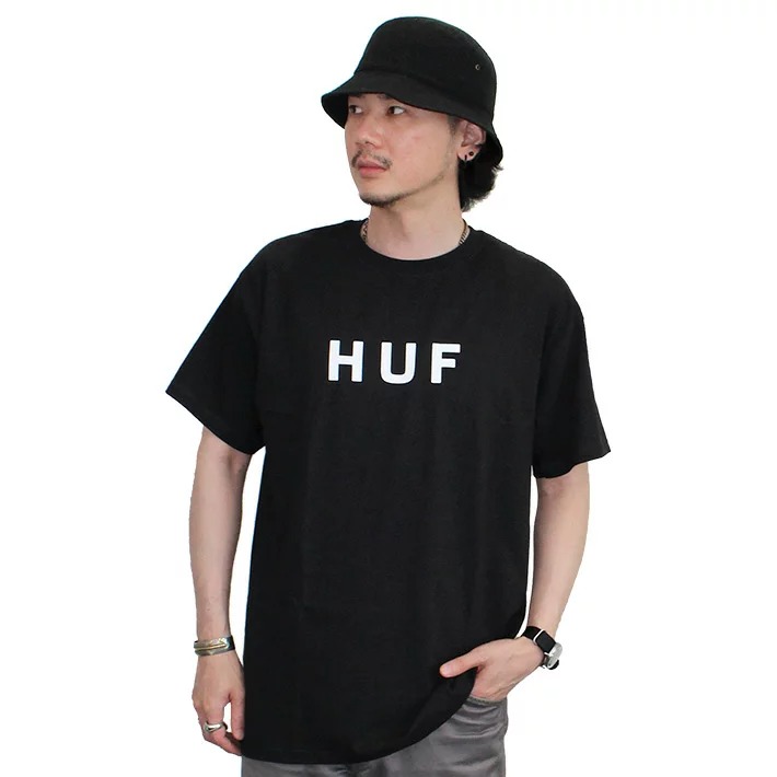 HUF ハフ ESSENTIALS OG LOGO S/S TEE エッセンシャル ロゴ エス ティー Tシャツ カットソー ティーシャツ 半袖  メンズ TS00508 TS01752