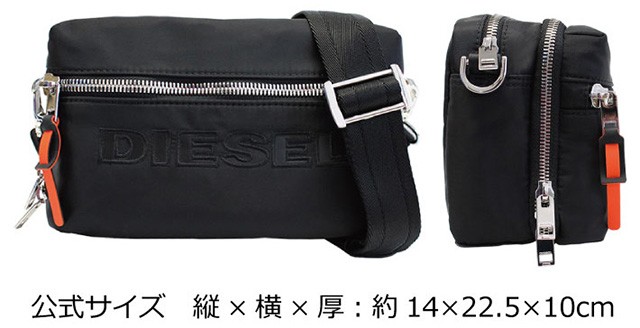 DIESEL ディーゼル FARAH ファラー ショルダーバッグ ボディバッグ メンズ レディース X06440-PR027-T8013 ブラック  母の日