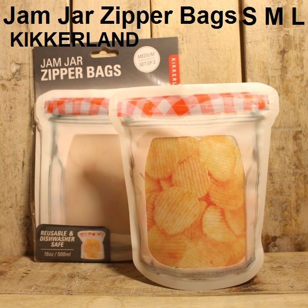 日本限定ジッパーバッグ キッカーランド おしゃれ Jar M Zipper 液漏れ