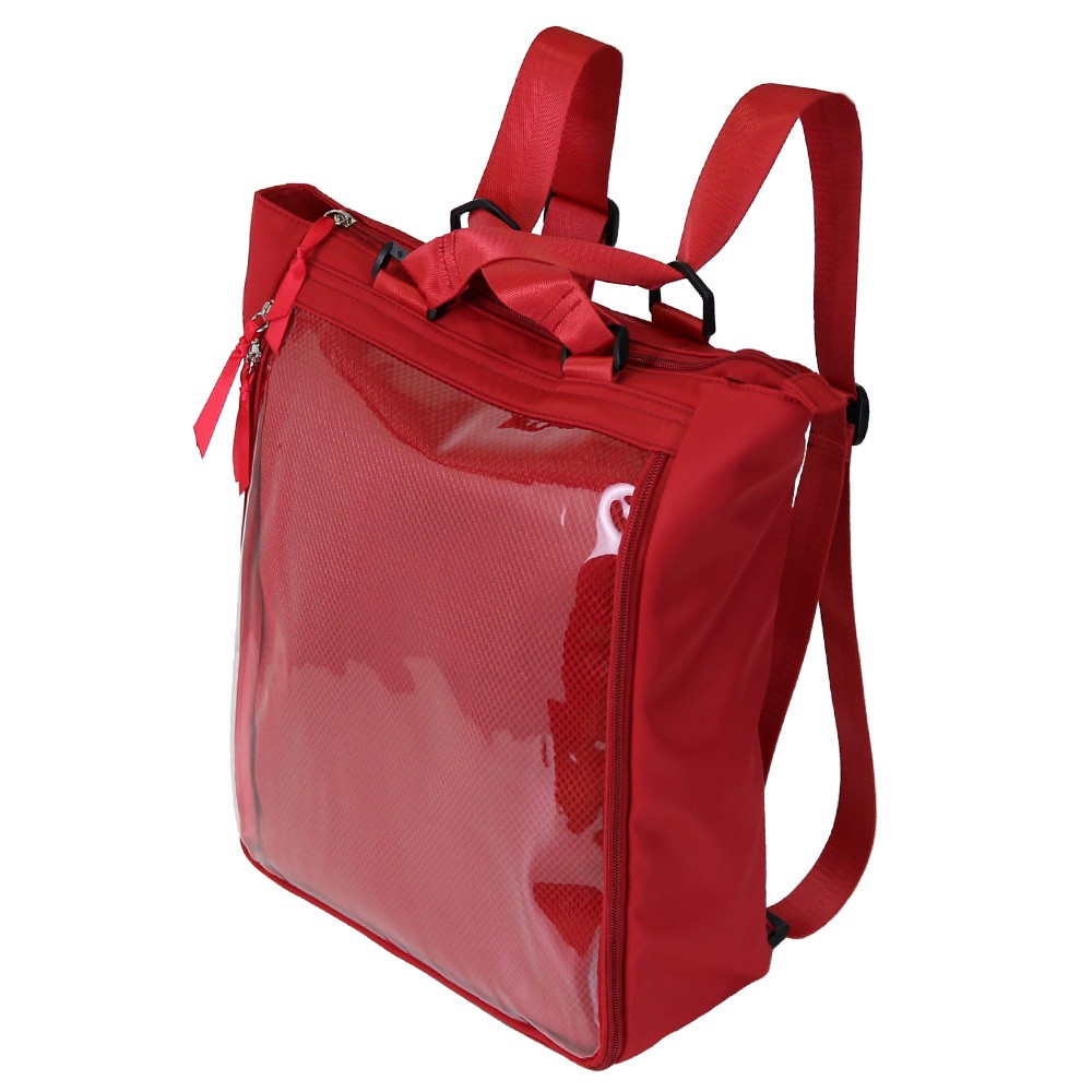 リュック デイパック トート 缶バッジ 男女兼用 ユニセックス アレンジ ビニール 痛バッグ 痛バック ビニールバッグ 痛バ 4WAYナイロンリュックトートバッグ