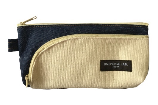 倉敷帆布備後デニム ポケット付きペンケース筆箱ペンポーチおしゃれ大