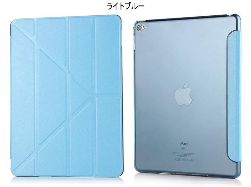 iPad Air(第5/4世代)/iPad (第9/8/7世代) iPad Pro(第3/2/1世代)9.7インチ/iPad Air(第5/4世代)  Air3/Air2/iPad Air 三角折り シルク調スマートレザーケース