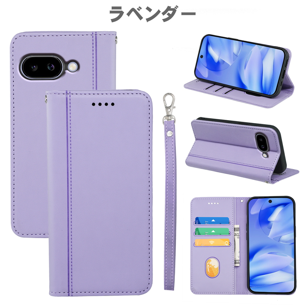 Google Pixel 10 10Pro 9a ストラップ付き 手帳型ケース
