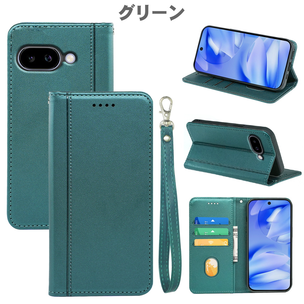 Google Pixel 10a 10 10Pro 9a ストラップ付き 手帳型ケース