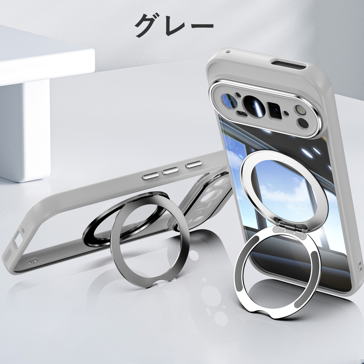 Pixel9 Pro Fold_MagSafe対応スマホケース（ヒンジ保護付き） Amazon.co.jp: 適用Google Pixel 9 Pro Fold 用のレザー ヒンジ