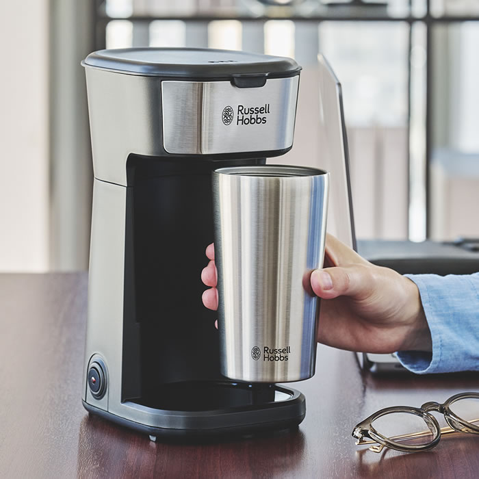 ★全品対象250円offｸｰﾎﾟﾝ★ ラッセルホブス Russell Hobbs コーヒーメーカー ベーシックドリップ 5カップ ペーパーフィルターレス タイマー 正規販売店 7620JP russell hobbs コーヒーメーカー イギリス おしゃれ かっこいい 新生活 ギフト 贈り物 送料無料 RUSSELL HOBBS（ラッセルホブス） タンブラードリップ コーヒー