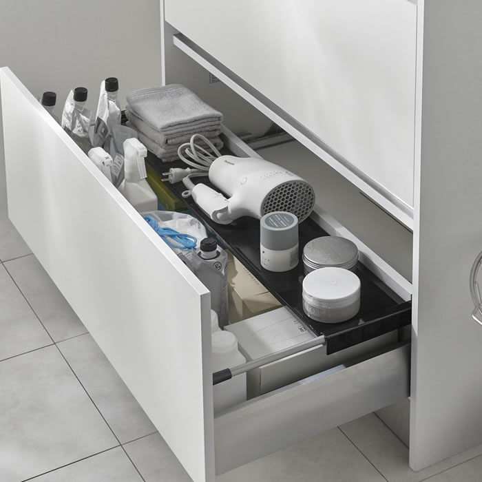 お値下げ！新品 tower 2段引き出し収納ラック W45 tower シンク下 収納ラック 伸縮キッチン引き出し中ラック タワー