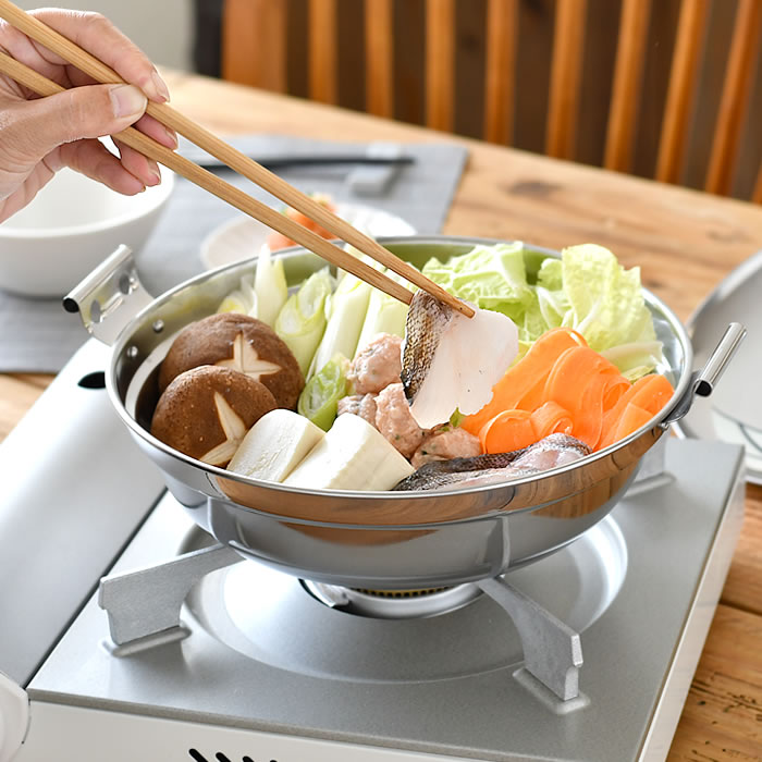 鍋 ステンレス カンダ ステンレス製 両手鍋 チリ鍋 23cm 4人用 お鍋