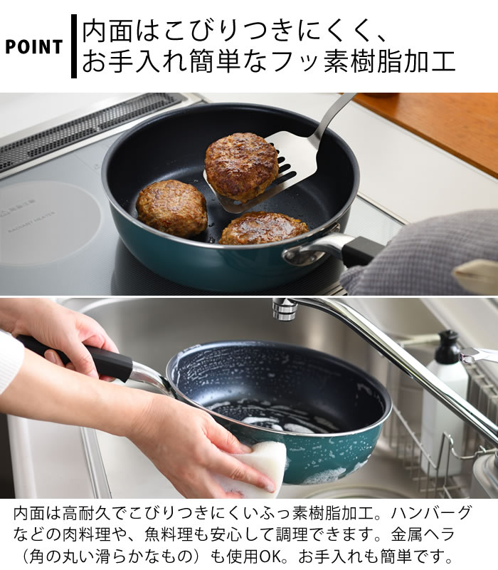 rinto フライパン ih ホーローマルチパン 24cm 金属ヘラOK 片手 rinto フライパン ih ホーローマルチパン 24cm 金属ヘラOK 片手