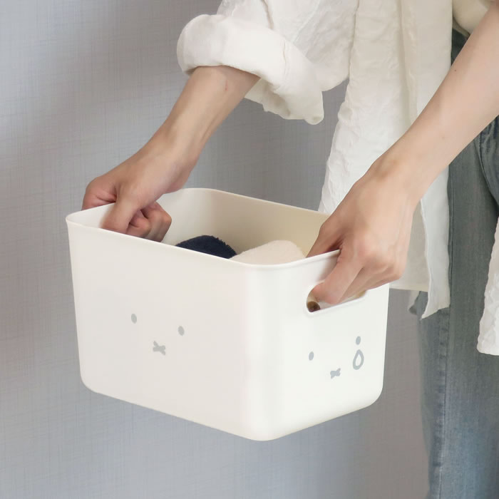 オカトー 収納ケース 衣類 ミッフィー バンブーふた付き 収納ケース M