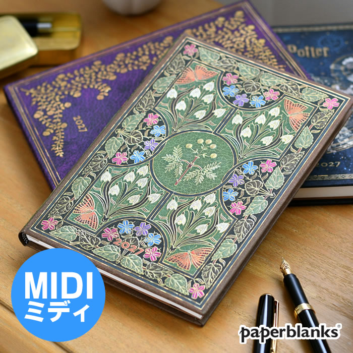 paperblanks（ペーパーブランクス） 手帳 2027 ミディ見開き1週間
