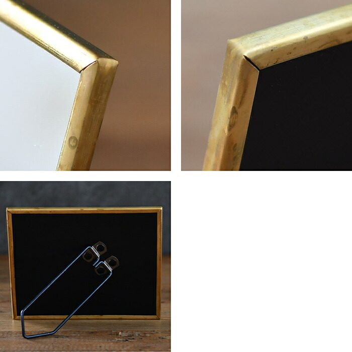 パラデック オディエ スタンドミラー 卓上 鏡 真鍮 フレーム 日本製