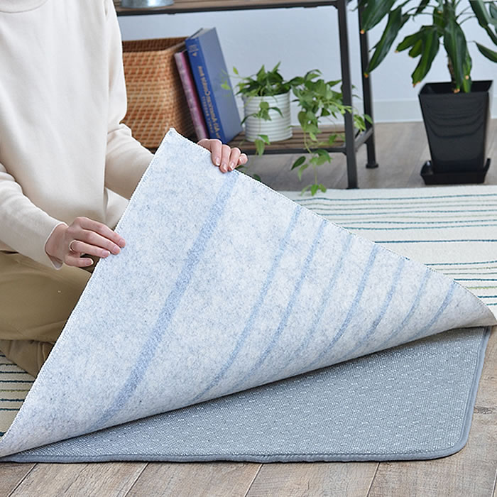カーペット 6畳 防音 アンダーソフトラグ 175×175 洗える 床暖