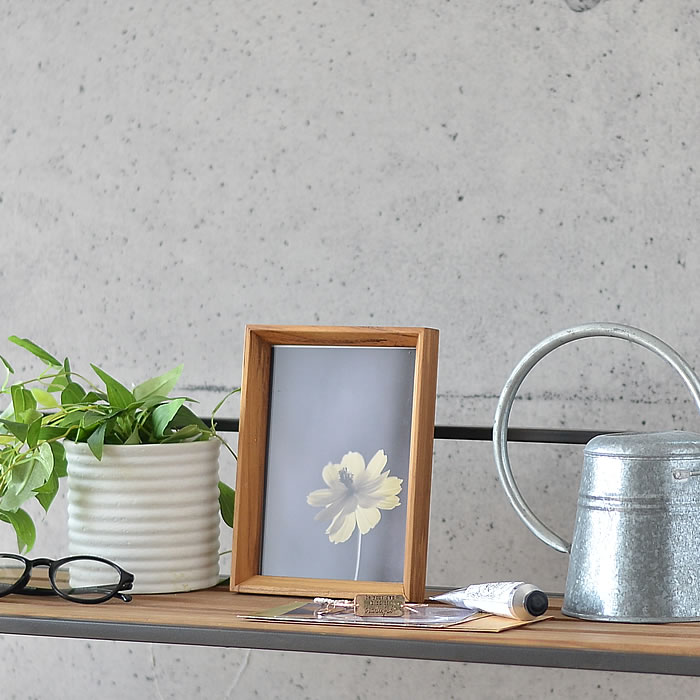 フォトフレーム おしゃれ Vシリーズ 2L判サイズ 直置き 壁掛け 木製