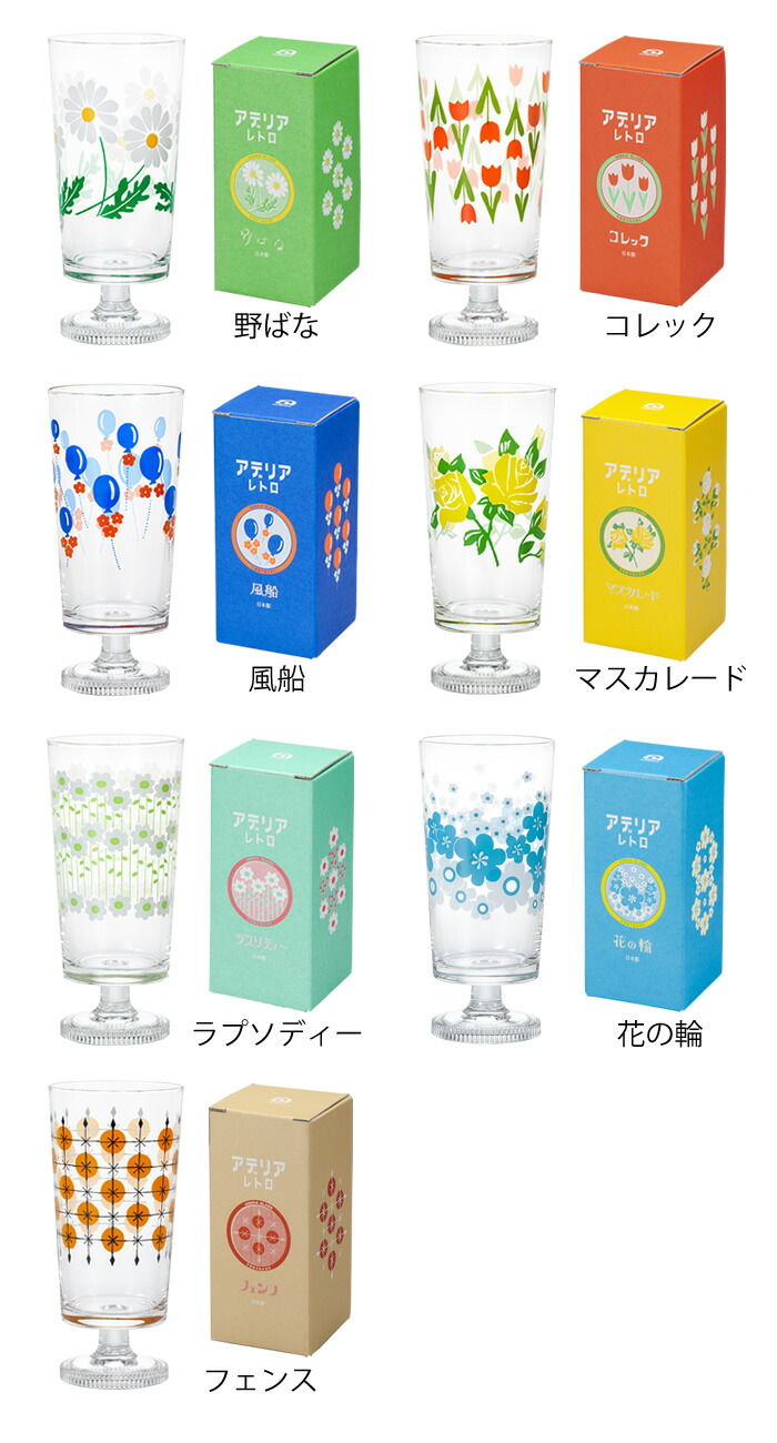 石塚硝子 アデリアレトロ 脚付きグラス 昭和レトロ グラス コップ