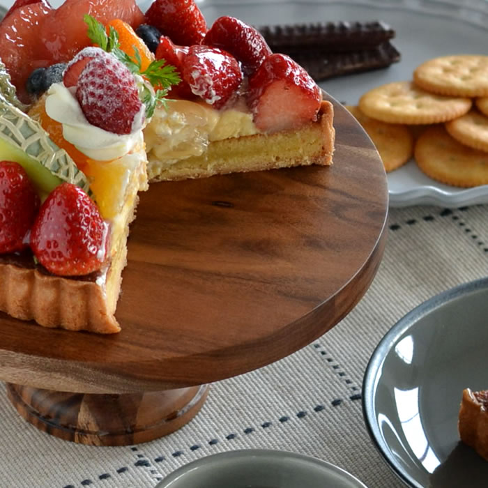 DULTON ダルトン アカシア ウッドコンポート M ケーキ スタンド