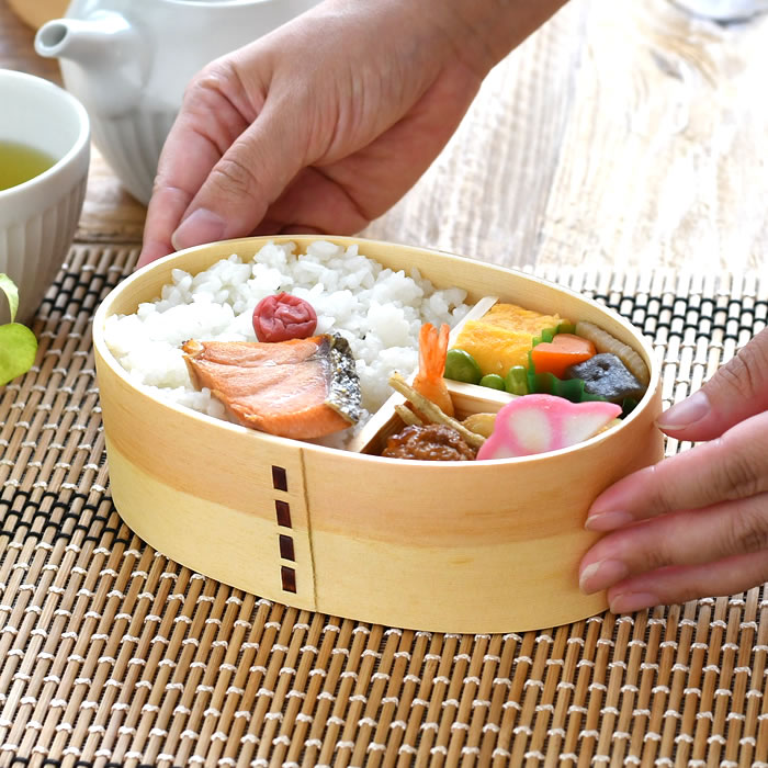 若兆 一段弁当箱 小 500ml ナチュラル 弁当箱 おしゃれ 曲げわっぱ