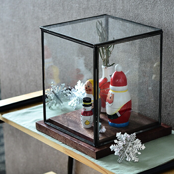 アンティークショップガラスディスプレイケース チョコレート