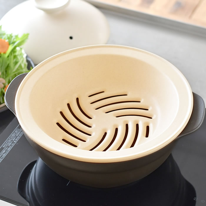 IH軽量土鍋9号用 蒸し皿 蒸し器 鍋 電子レンジ対応 28cm シンプル ih