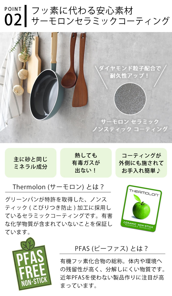 GREEN PAN（グリーンパン） フライパン ih 24cm セラミック フライパン