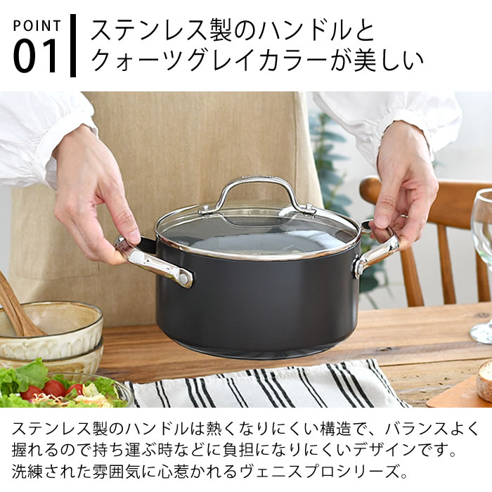 【新品】GREENPAN キャセロール　Focus 20cm 両手鍋 蓋付き 新品】GREENPAN キャセロール Focus 20cm 両手鍋 蓋付き
