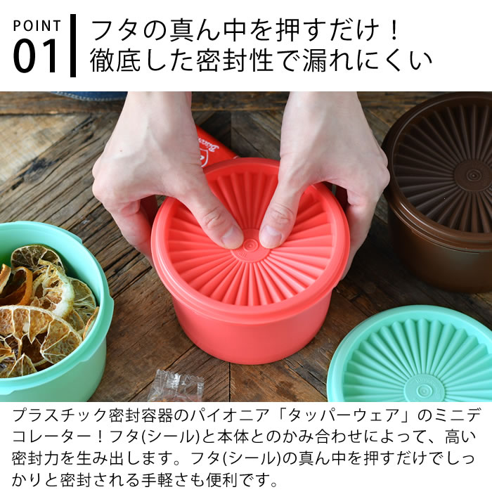 保存容器 密閉 タッパーウェア ミニデコレーター Tupperware 2個セット 