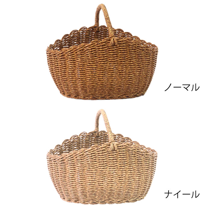 クレエ creer ユティル オーバルワンハンドルバスケットL バスケット