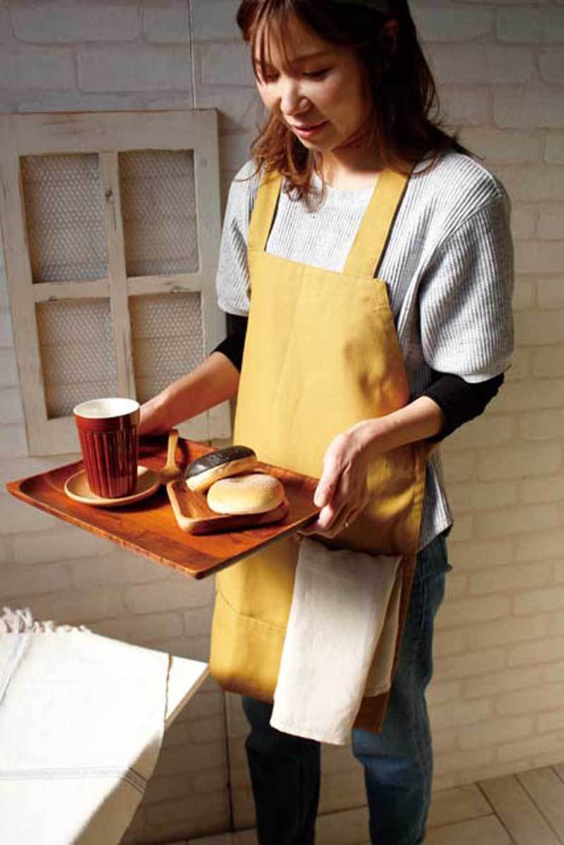 Z61 エプロン グレー バッククロス付き フリーサイズ ポケット 大人用 卸売り グレー