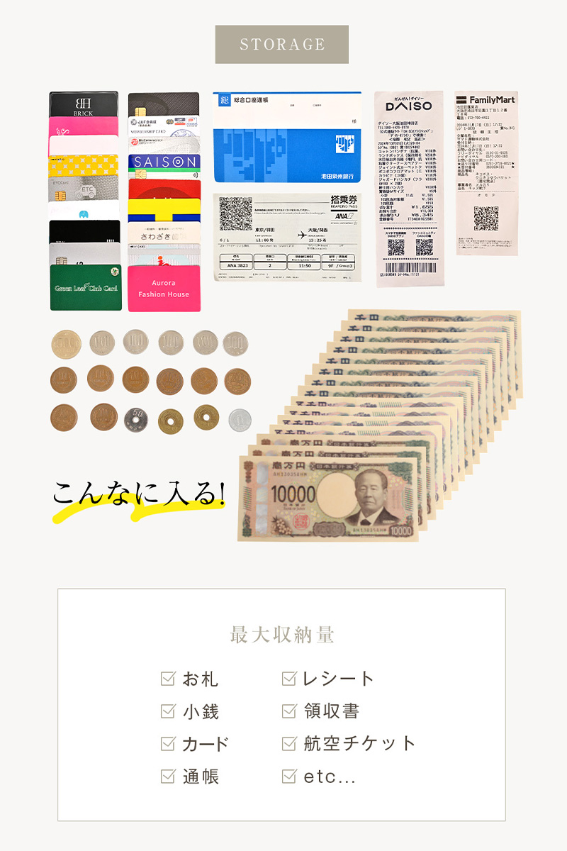 長財布 レディース 本革 大容量 ブランド コ...の詳細画像4