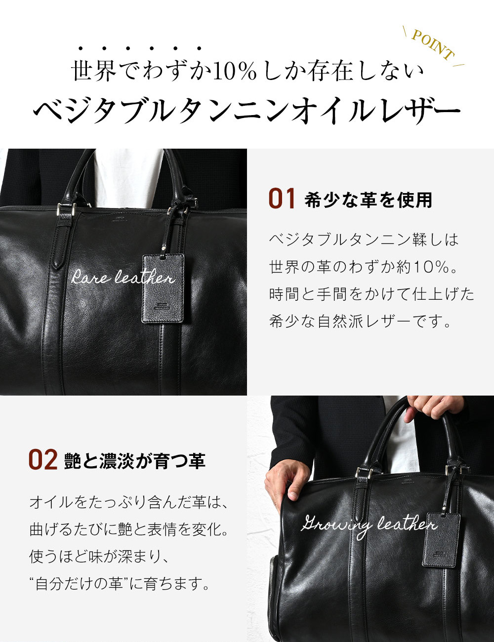 SEEKER（シーカー） ボストンバッグ メンズ 本革 出張 旅行 通勤