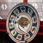 九谷焼 【伝統工芸名工】 飾り皿 絵皿 飾り鉢 三代橋田与三郎 赤絵細書