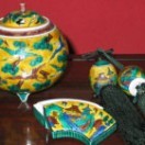 九谷焼 茶道具 香炉 古九谷風赤絵小紋 長谷川紀代作 : ZAZU&CO. - 通販