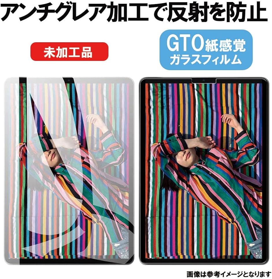 GTO フィルム iPad 第10世代 ガラスフィルム ペーパー 紙 テクスチャ 紙のような描き心地 アンチグレア( 10.9インチ)｜zebrand-shop｜06