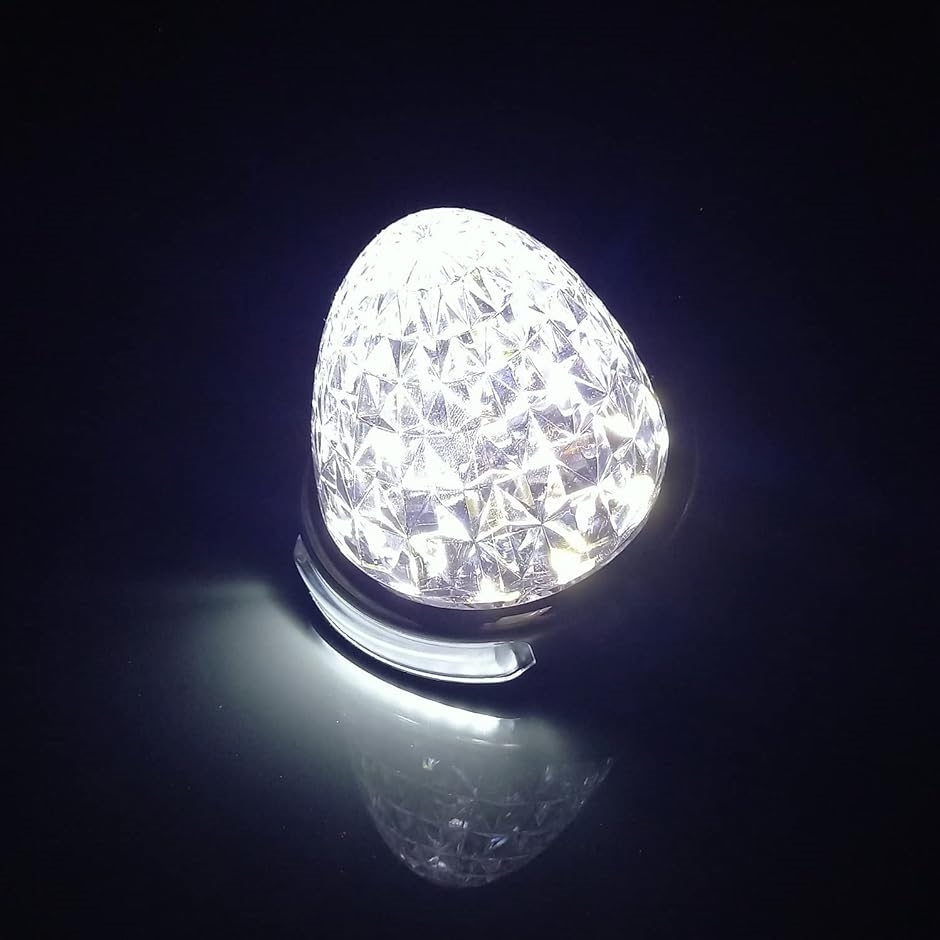 【互換品】 カスタマイズ 12V 24V トラック用 LED マーカーランプ 路肩灯機能付 サイド メッキリング 汎用(ホワイト,  6個)の画像