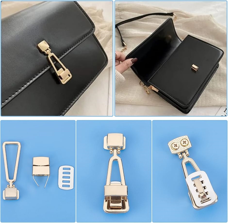 バッグ用留め具 6セット かばん 差し込み錠 バッグパーツ バッグ用